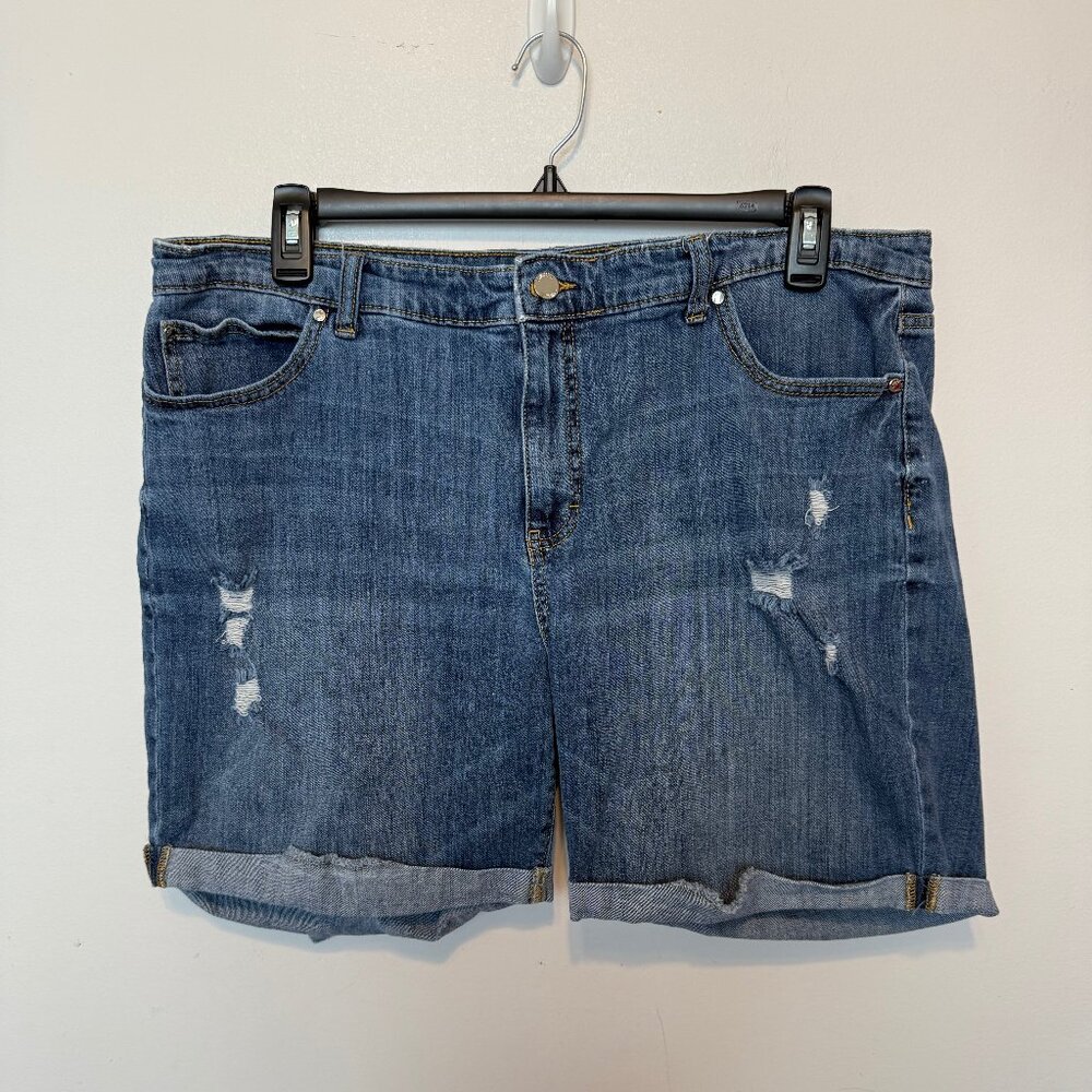 Jennifer Lopez Denim Boyfriend Shorts Size 18 Womens